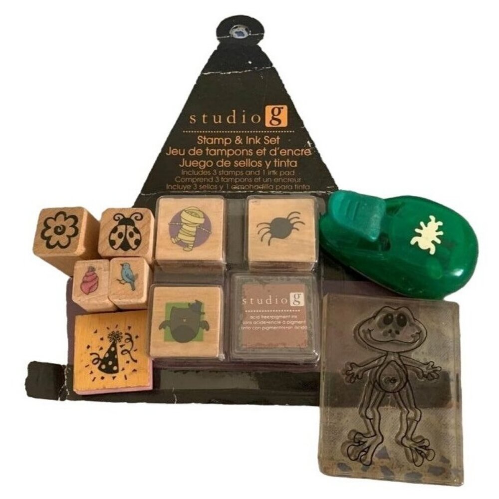 Studio G Stamp & Ink Set Assorted Styles Crafting Fun Multicolor